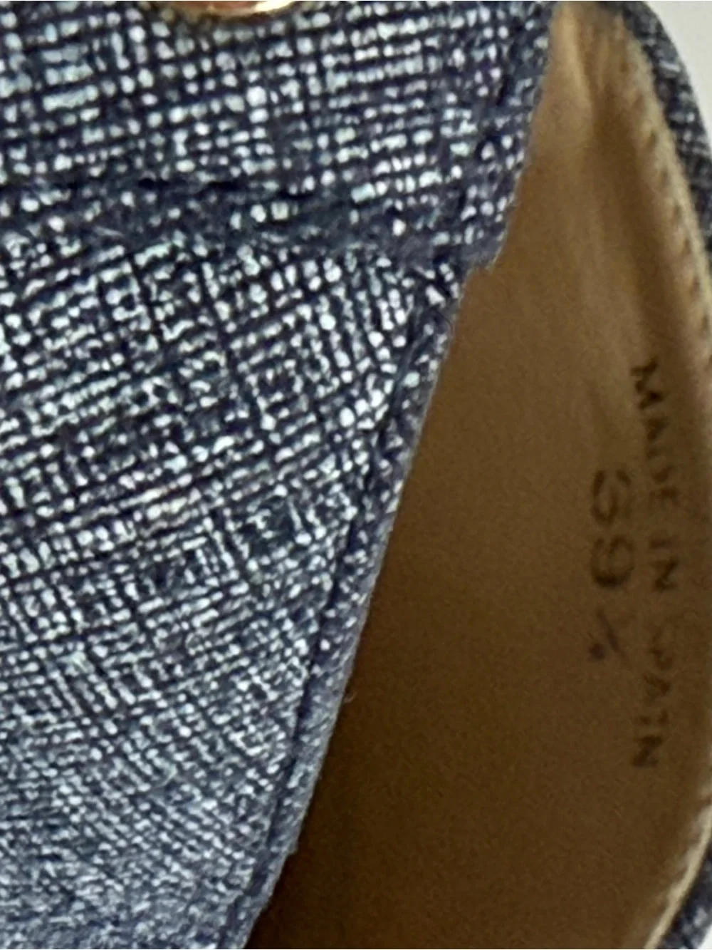 Jimmy Choo Slip-On Espadrille Wedge in Navy Blue